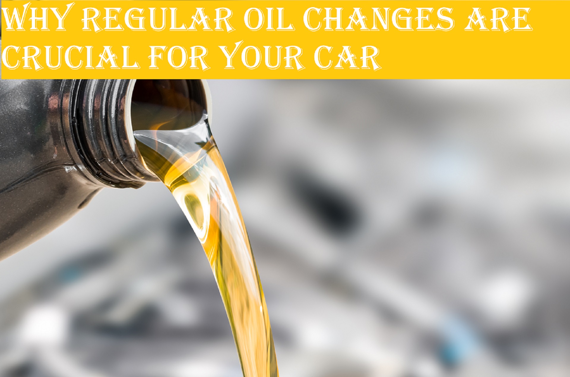 engine oil being poured in the engine